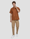 Cole Solid Pintuck Koko Lengan Pendek Pria