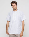 Cole Half Button Embro Baju Koko Pria