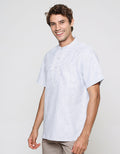 Cole Half Button Embro Baju Koko Pria
