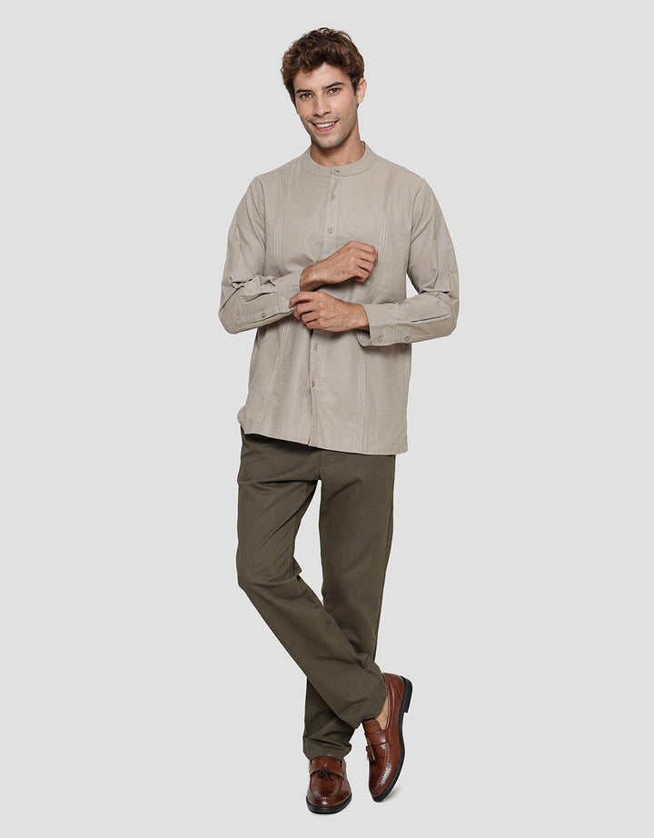 Cole Solid Pintuck Koko Lengan Panjang Pria