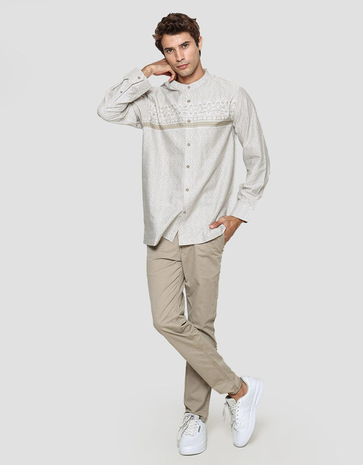 Cole Koko Lengan Panjang Pria Print Dada