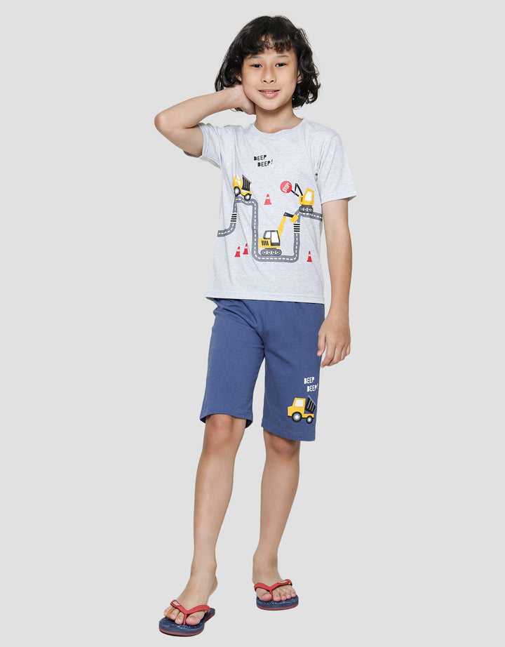 Little M Baju Setelen Anak Laki-laki Print Beep Beep