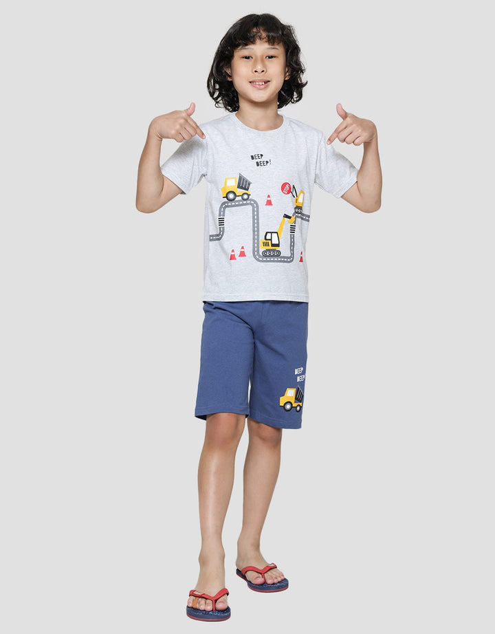 Little M Baju Setelen Anak Laki-laki Print Beep Beep