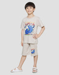 Little M Dino Print Pakaian Setelan Anak Laki-laki
