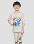 Little M Dino Print Pakaian Setelan Anak Laki-laki