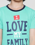 Little M Boys' Set I Love Family Print