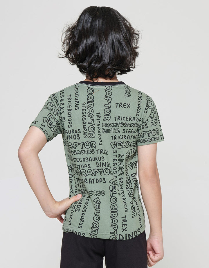 Little M Baju Setelen Anak Laki-laki Print Dino World