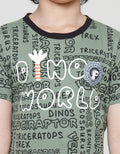 Little M Baju Setelen Anak Laki-laki Print Dino World