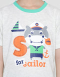 Little M Sailor Print Set Pakaian Anak Laki-laki