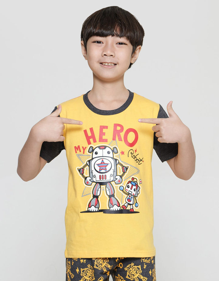 Little M Robot Hero One Baju Set Anak Laki-Laki