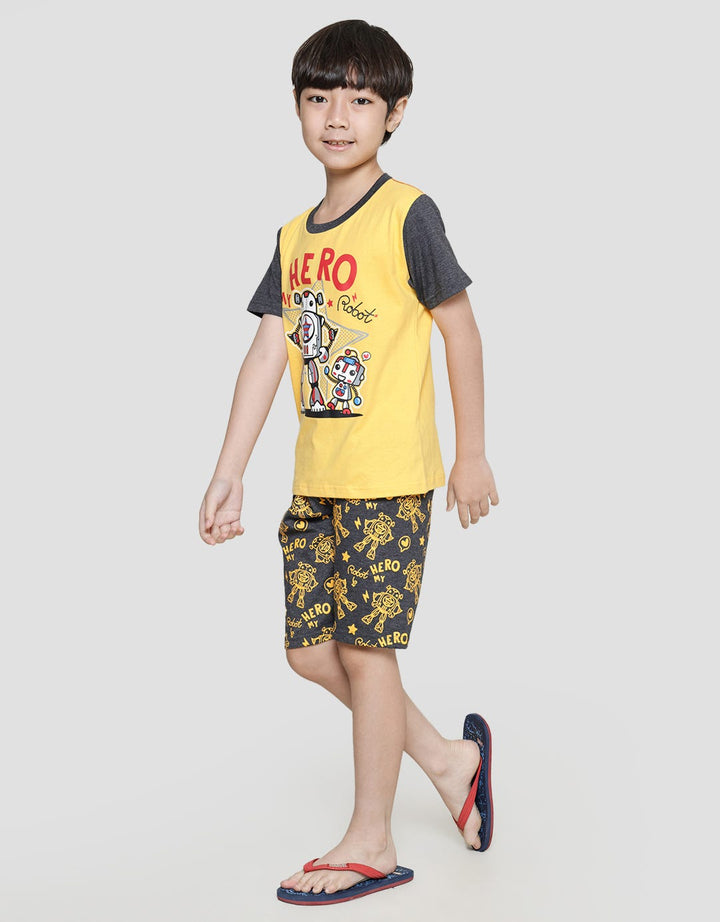 Little M Robot Hero One Baju Set Anak Laki-Laki