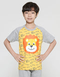 Little M Lion Raglan Set Pakaian Anak Laki-laki