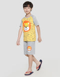 Little M Lion Raglan Set Pakaian Anak Laki-laki