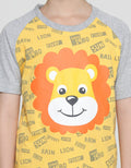Little M Lion Raglan Set Pakaian Anak Laki-laki