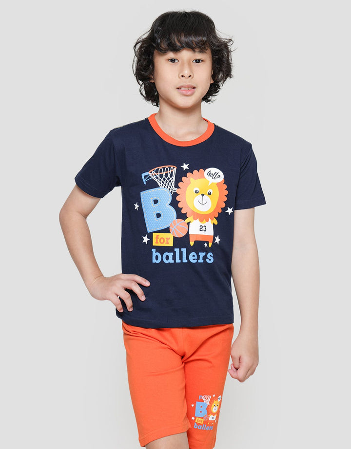 Little M Boys Print Ballers Suit