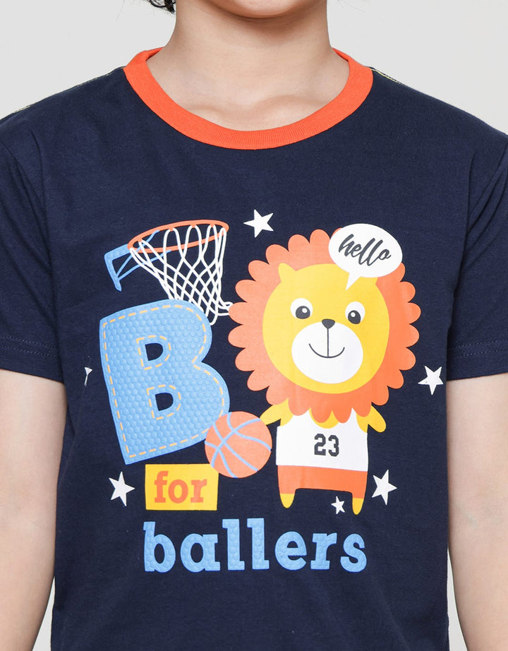 Little M Boys Print Ballers Suit
