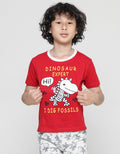 Little M Dino Print Set Pakaian Anak Laki-laki
