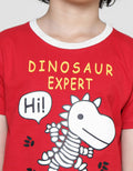 Little M Dino Print Set Pakaian Anak Laki-laki
