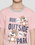 Little M Bear Print Set Pakaian Anak Laki-laki