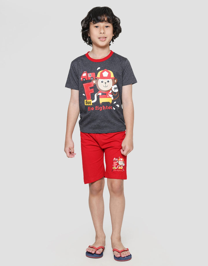Little M Fire Fighter Boys Clothing Set