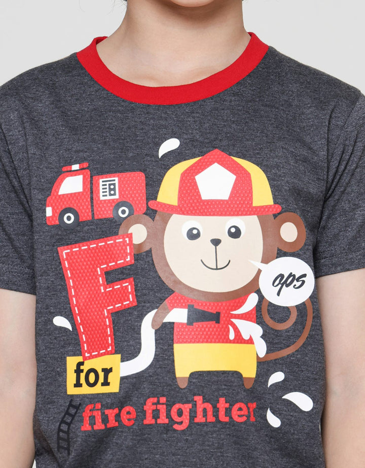 Little M Fire Fighter Boys Clothing Set