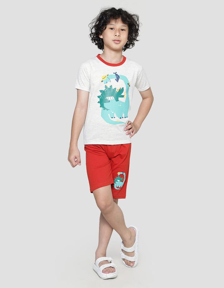 Little M Pakaian Setelan Anak Laki-laki Print Animal Family