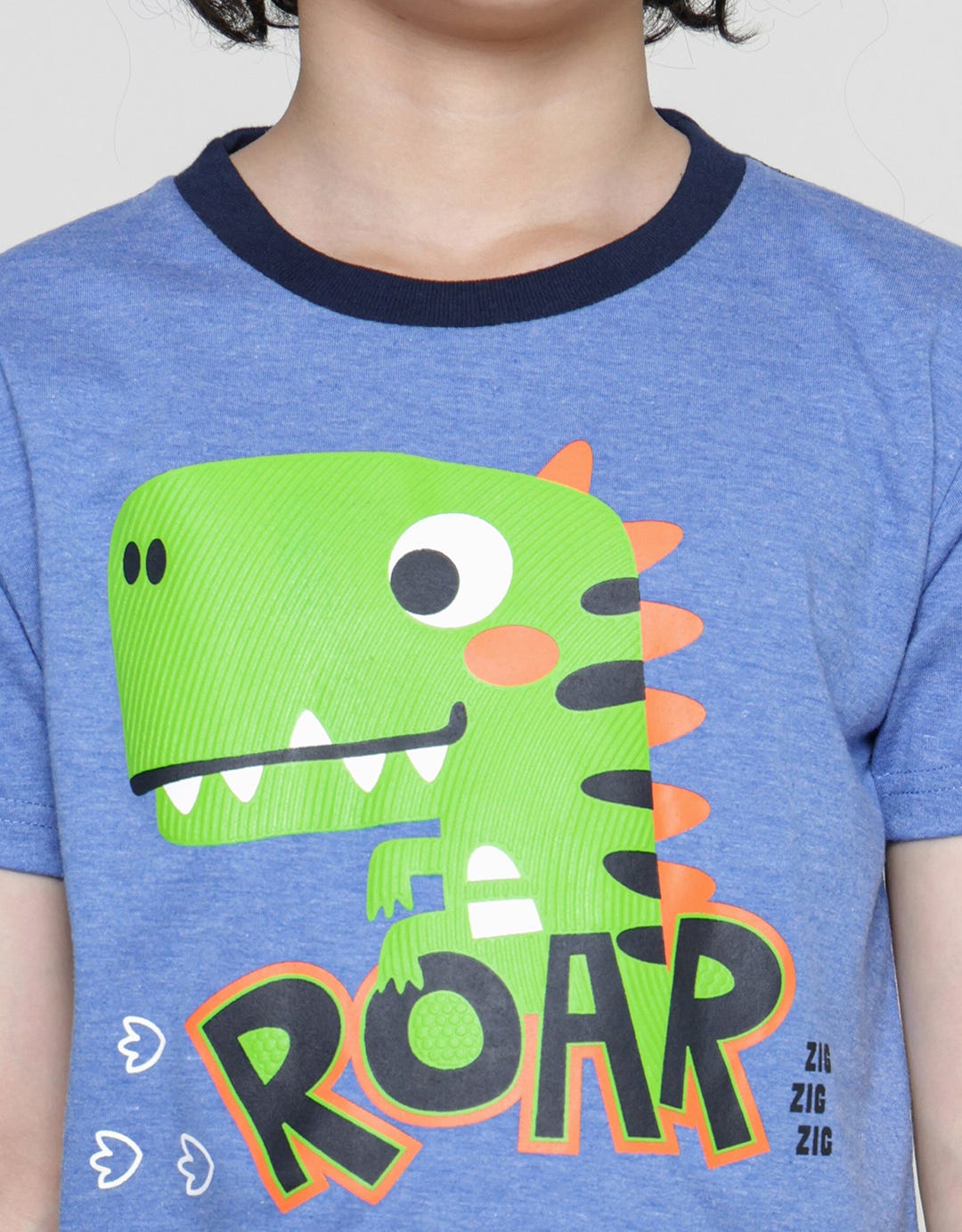 Little M Setelan Raglan Dino Camo Anak Laki-laki