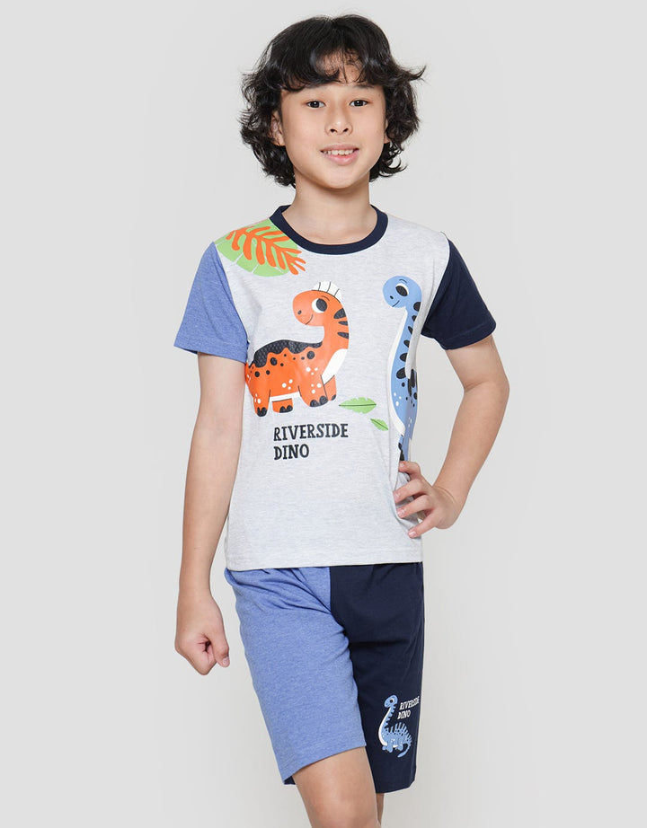 Little M Riverside Dino Set Pakaian Anak Laki-laki