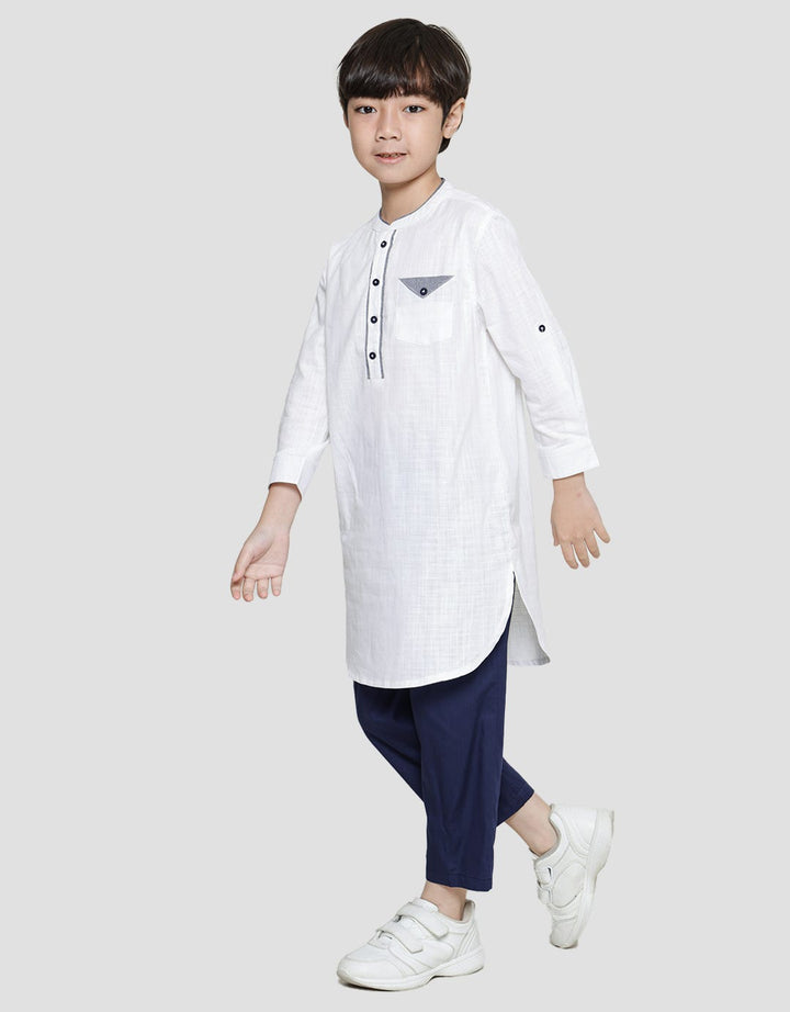Little M Seasonal Set Texture Kurta Anak Laki-Laki