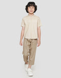 Little M Seasonal Bamus Set Bordir Dada Lengan Pendek Anak Laki-laki