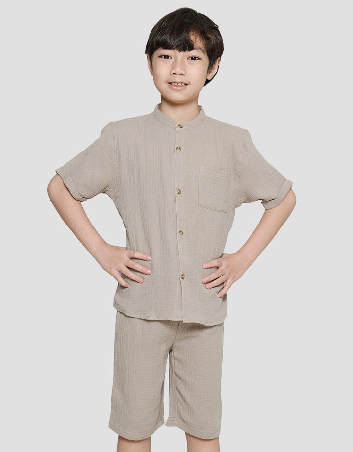 Little M Sywvn Woven Boys Shirt Set