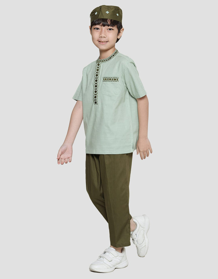 Little M Seasonal Set Bamus Bordir Anak Laki-Laki