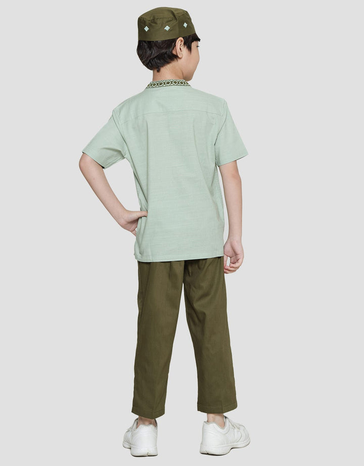 Little M Seasonal Set Bamus Bordir Anak Laki-Laki