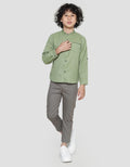 Little M Seasonal Set Bamus Bordir Depan Anak Laki-laki
