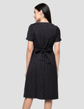 Cardinal Femme Print Stripes Dress Wanita