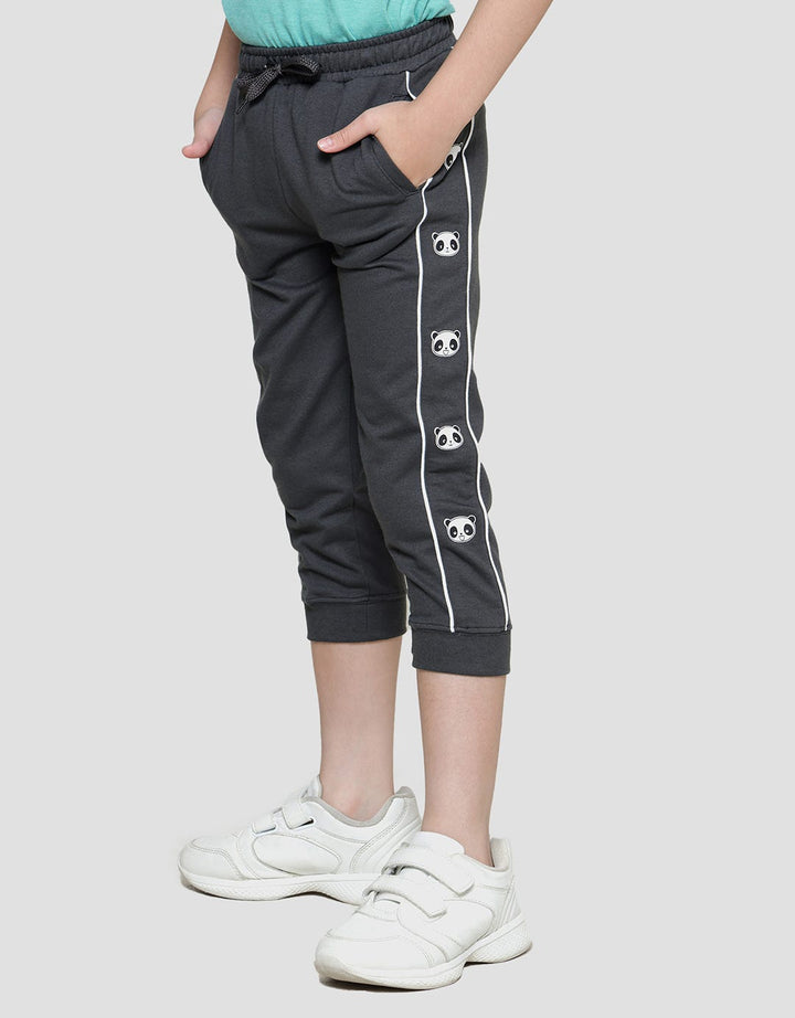 Little M Terry Panda Piping Boys Jogger Pants