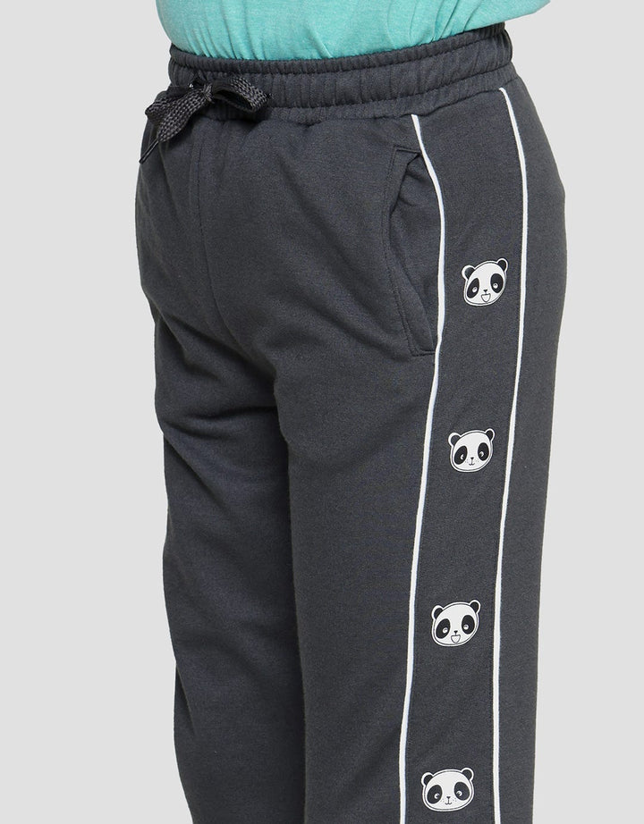 Little M Terry Panda Piping Boys Jogger Pants
