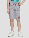 Little M Woven Rib Bordir Wheelie Cool Celana Pendek Anak Laki-laki