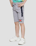 Little M Woven Rib Bordir Wheelie Cool Celana Pendek Anak Laki-laki
