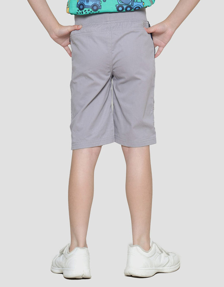 Little M Woven Rib Bordir Wheelie Cool Celana Pendek Anak Laki-laki