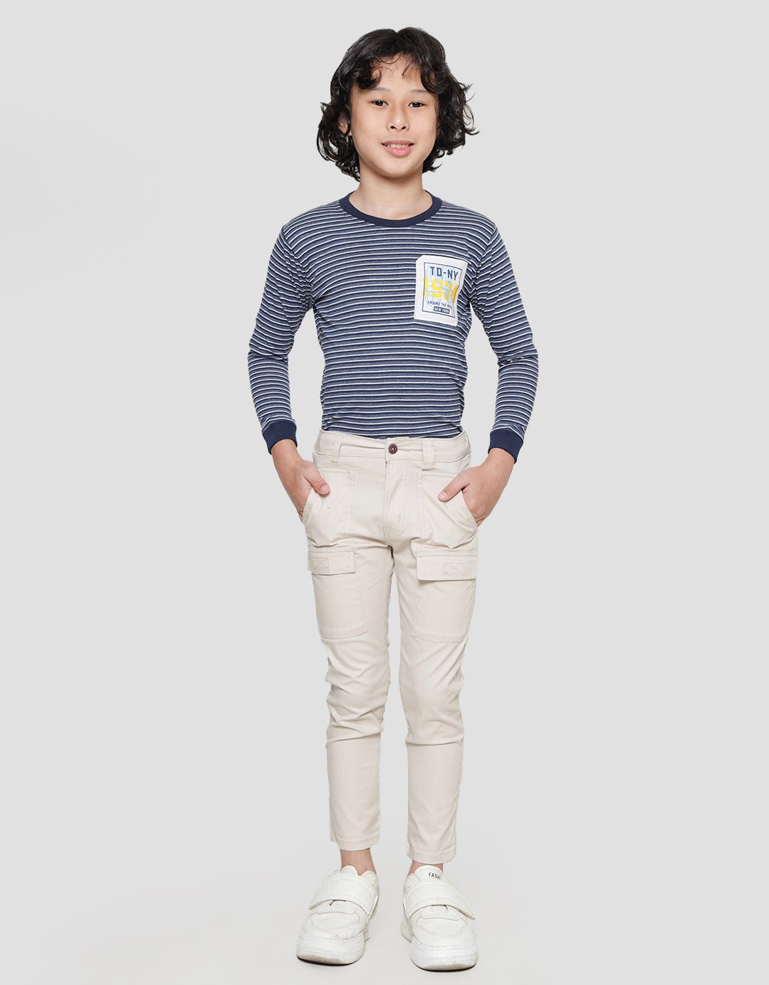 Little M Pocket Zipper Boys Long Pants