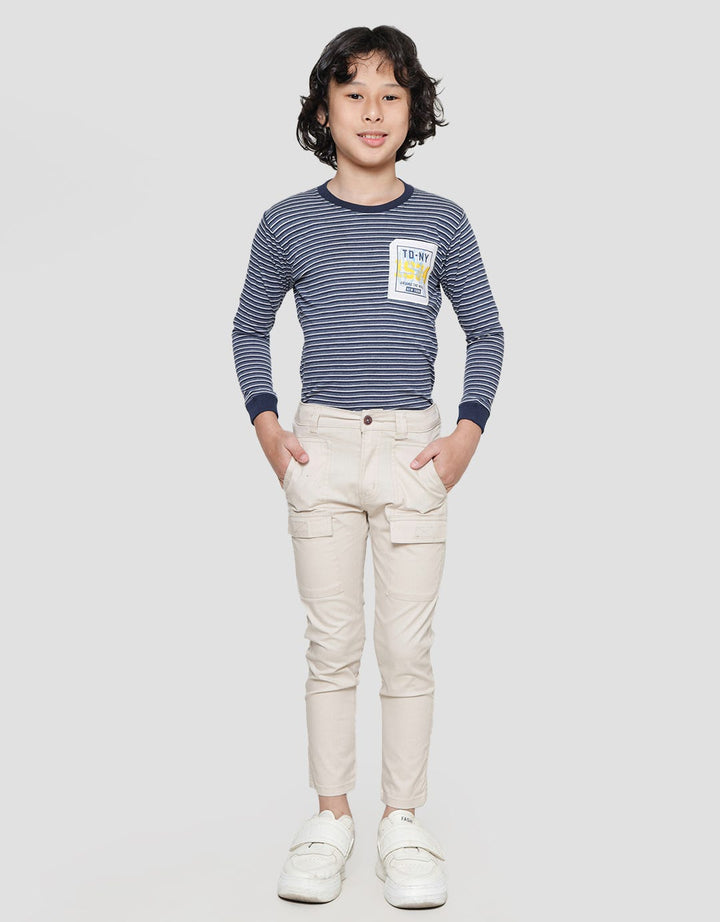 Little M Pocket Zipper Boys Long Pants