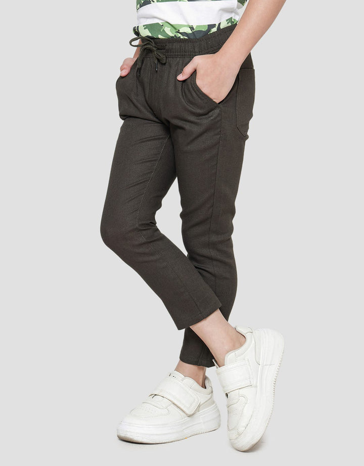 Little M Boys Regular Woven Rami Long Pants