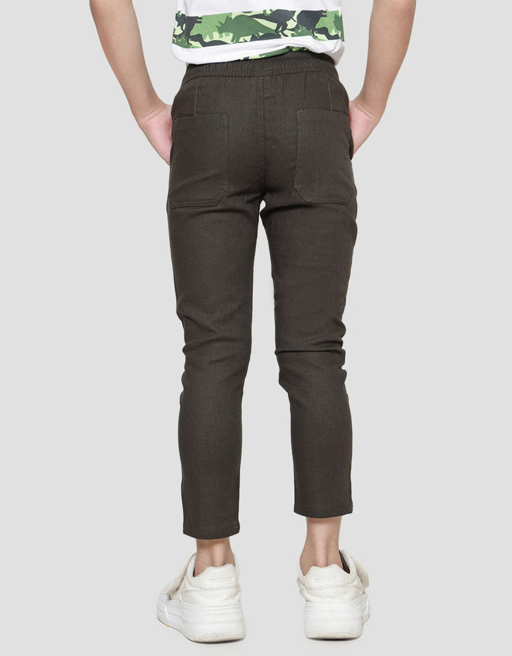 Little M Boys Regular Woven Rami Long Pants