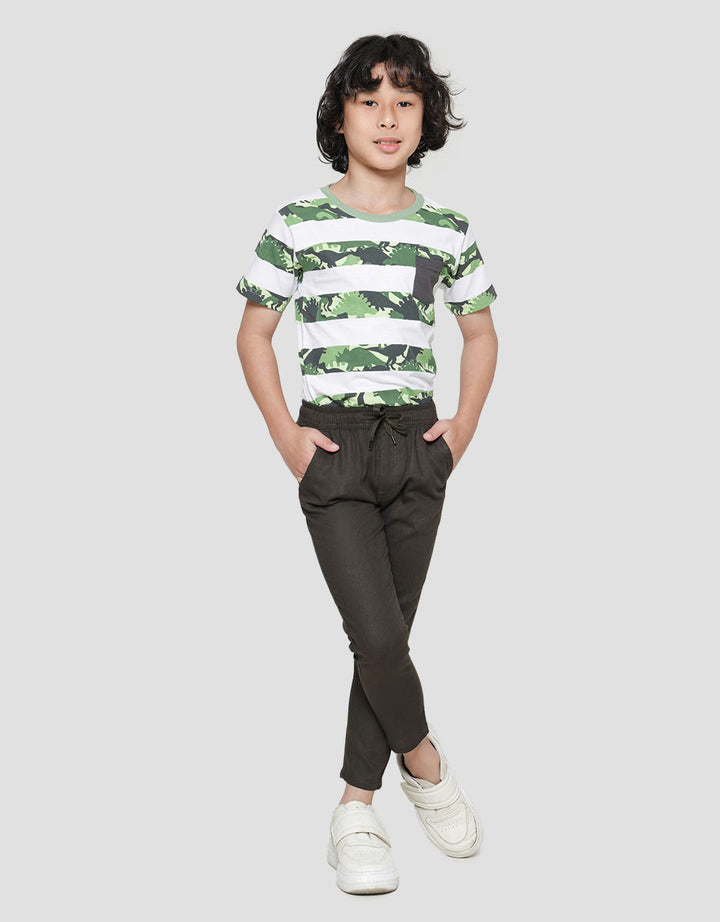 Little M Boys Regular Woven Rami Long Pants