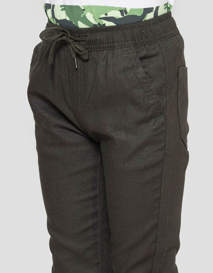 Little M Boys Regular Woven Rami Long Pants
