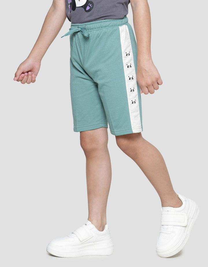 Little M Terry Panda Boys Shorts