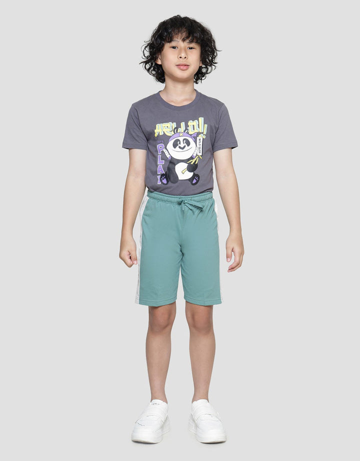 Little M Terry Panda Boys Shorts