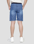 Little M Rib Dino Skate Boys Denim Shorts
