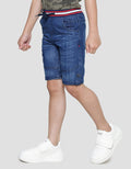 Little M Celana Pendek Denim Monster Anak Laki-laki